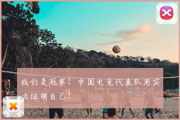 我们是冠军！中国电竞代表队用实力证明自己！