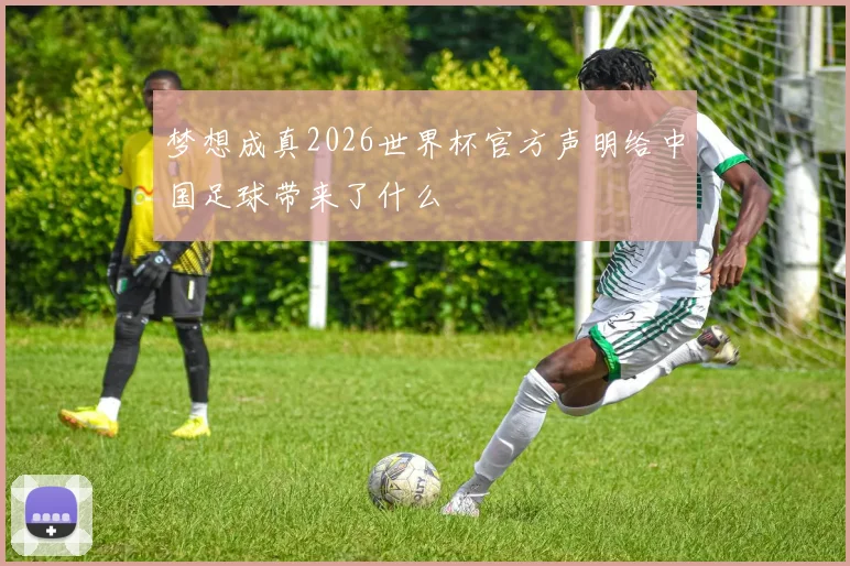 梦想成真2026世界杯官方声明给中国足球带来了什么